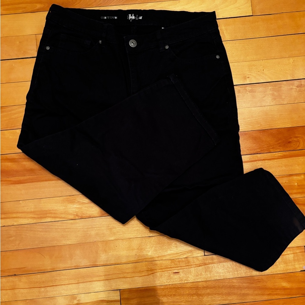 Style & Co. Midnight Black Straight Leg Jeans